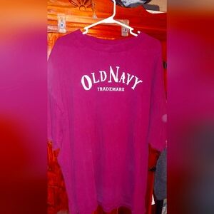 Old Navy Burgandy T-Shirt 3x Smoke Free Home